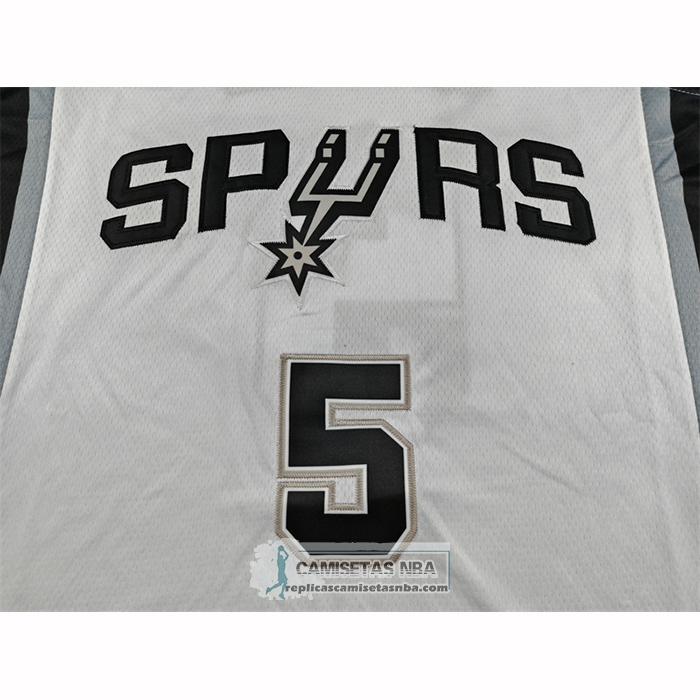 Camiseta San Antonio Spurs Stephon Castle NO 5 Association 2025-26 Blanco